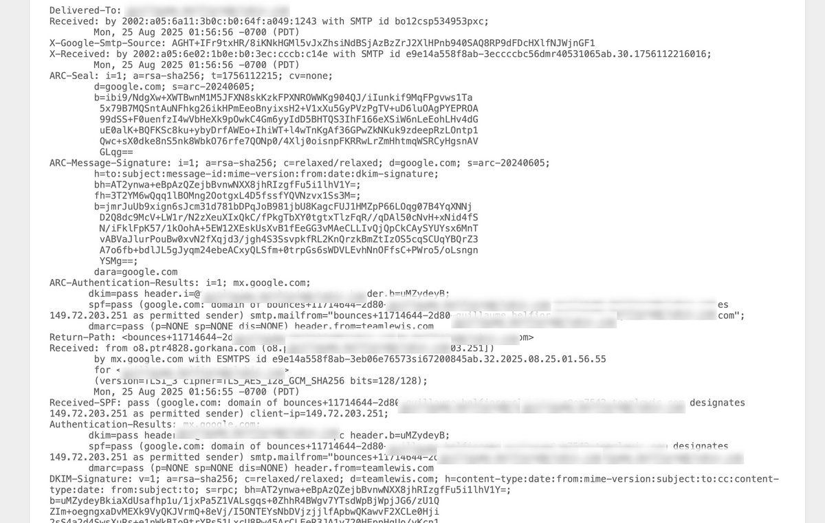 Un outil d'analyse de métadonnée de Gmail, par Google