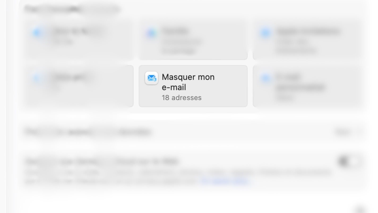 Masquer mon adresse e-mail, iCloud+ © Naïm BADA