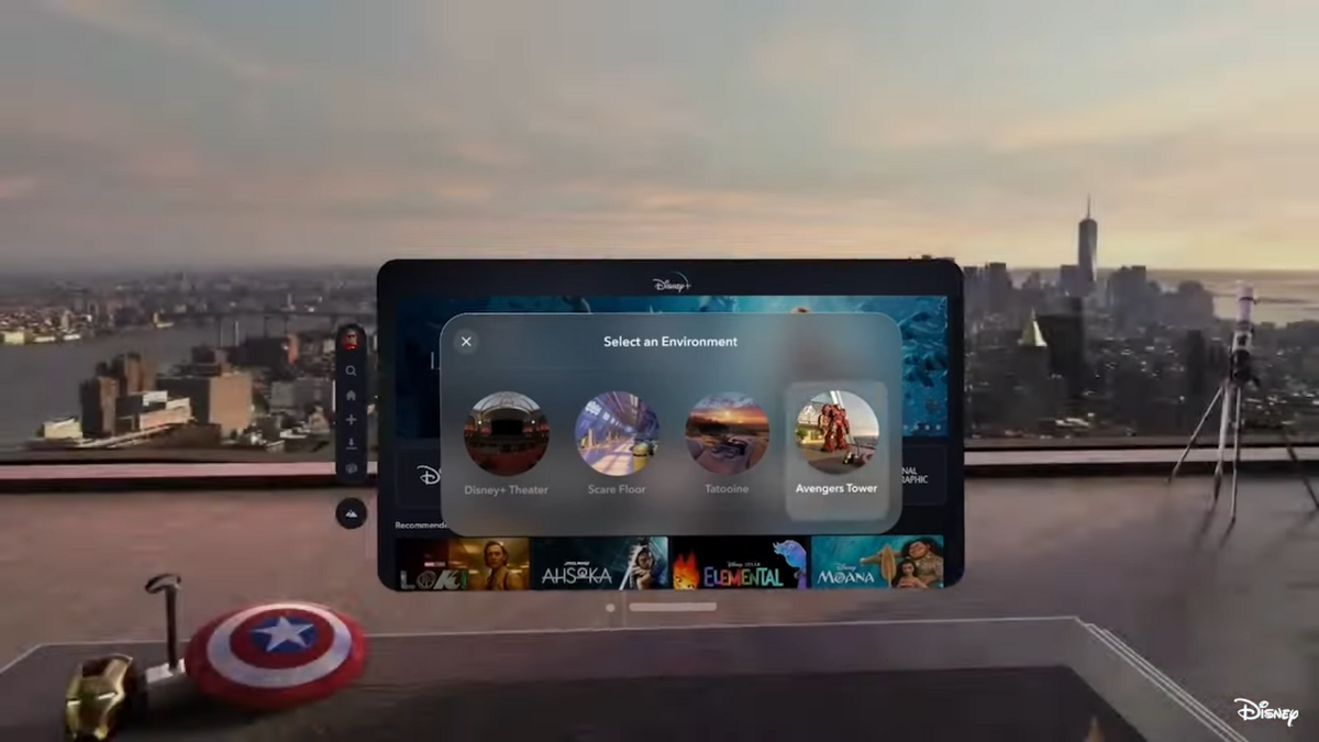 Disney + est déjà disponible sur le Vision Pro d'Apple. © Disney