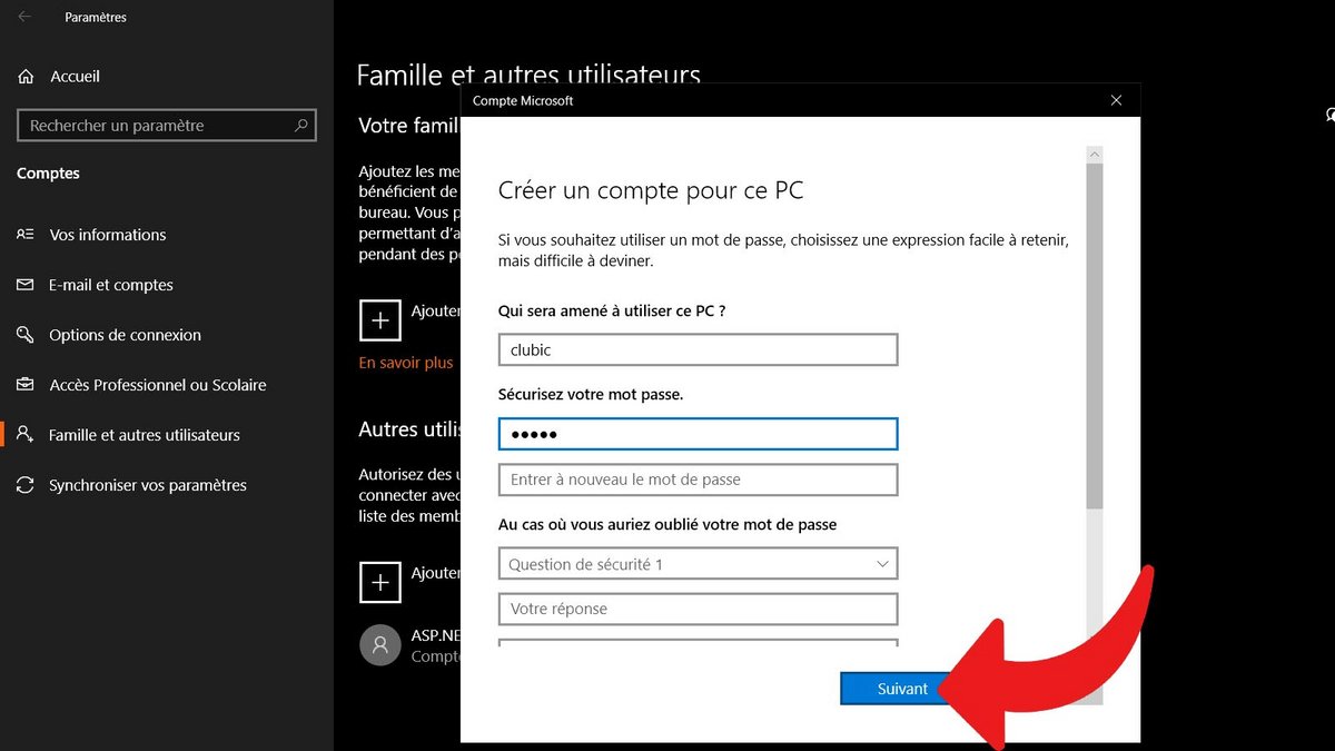 Windows 10 créer compte invité