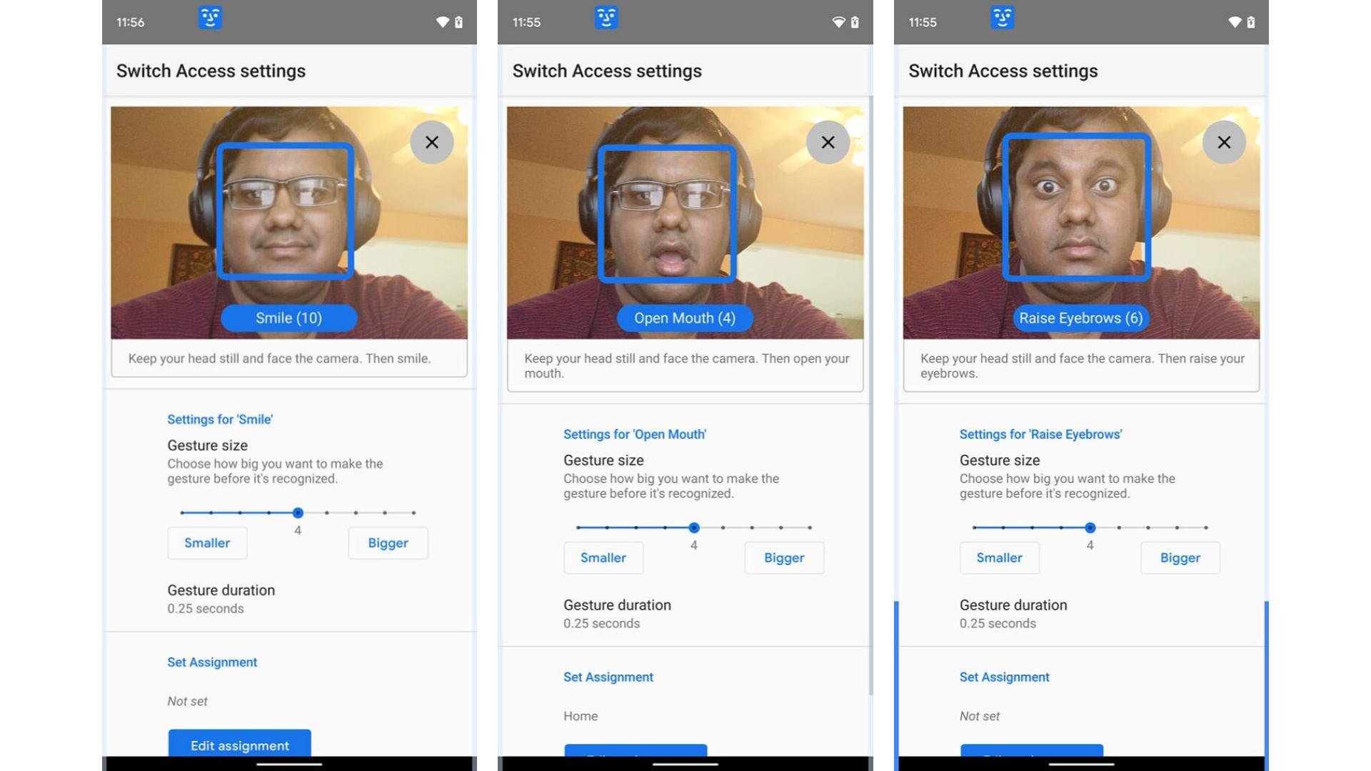 La personnalisation de Camera Switches (et l'icone de notification bleue) / © xda-developers