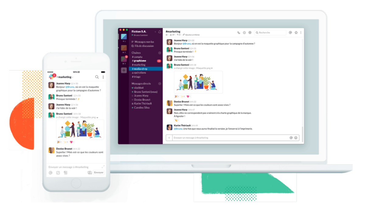 Slack, plateforme de messagerie professionnelle populaire, intègre des fonctions d'appel vidéo simples et rapides, idéales pour des échanges spontanés.