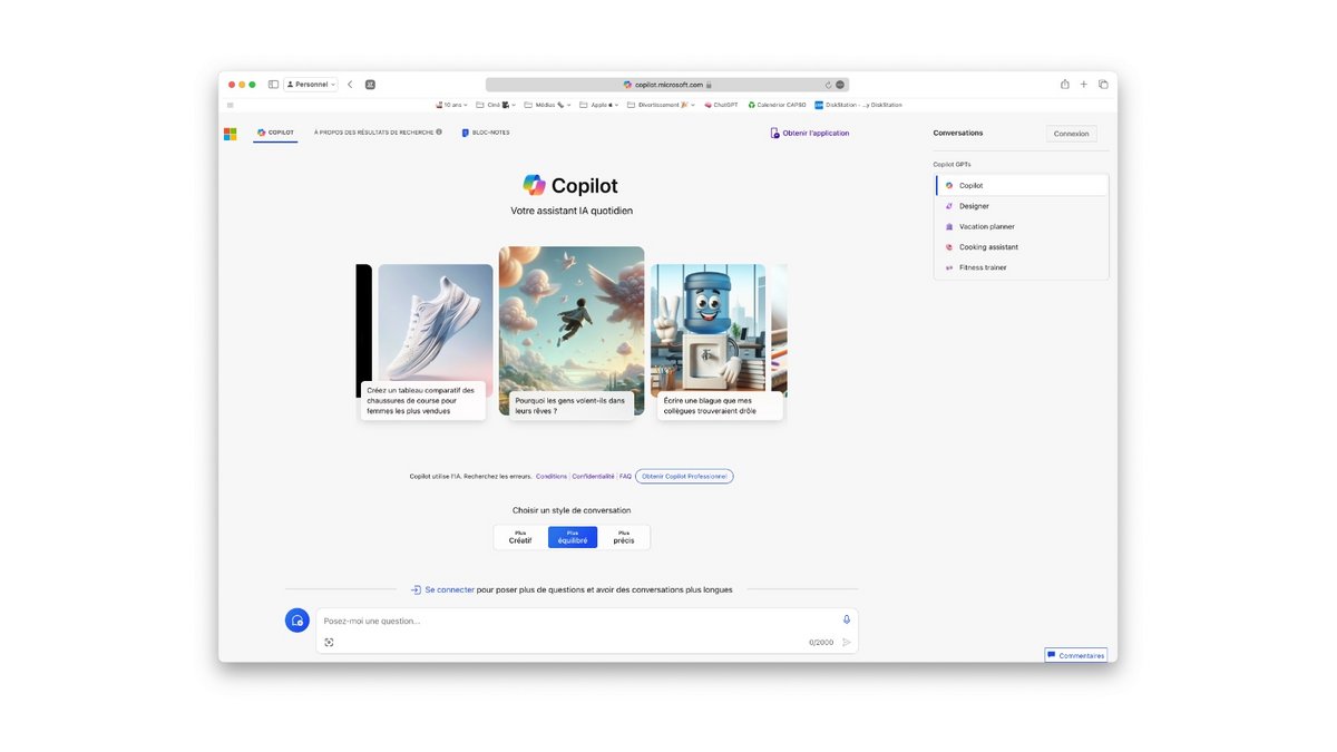 Le site de Microsoft Copilot © Mathieu Grumiaux pour Clubic