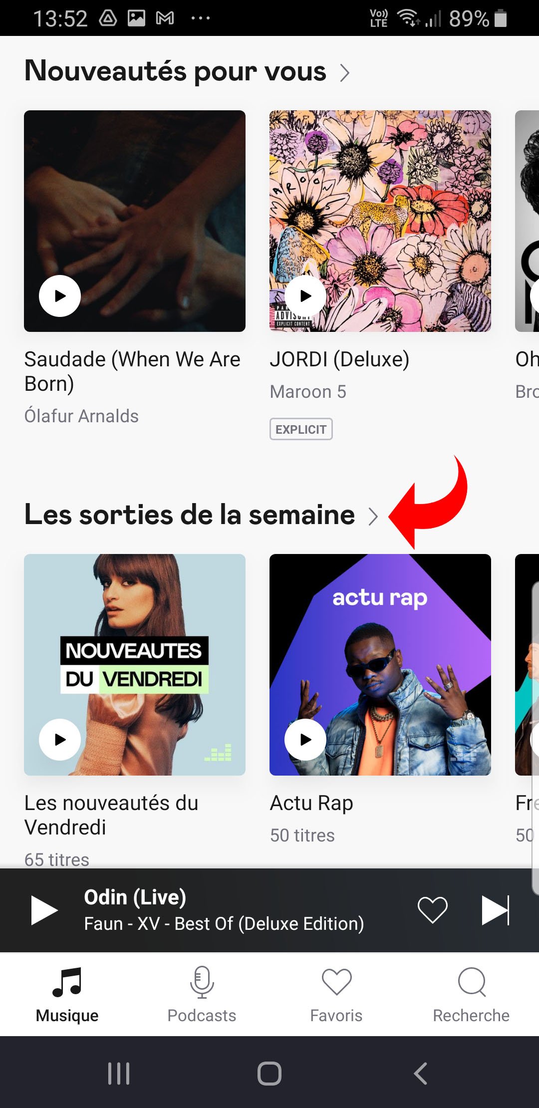 Découvrir de la musique sur Deezer