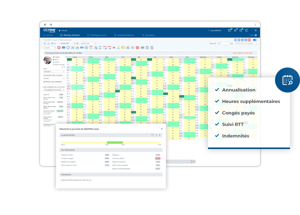 La gestion des temps organise le suivi des heures de travail et d'absences pour optimiser la planification, garantir la conformité des contrats et faciliter l'établissement des paies - ©Octime