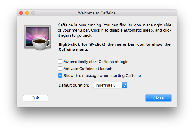 caffeine logiciel