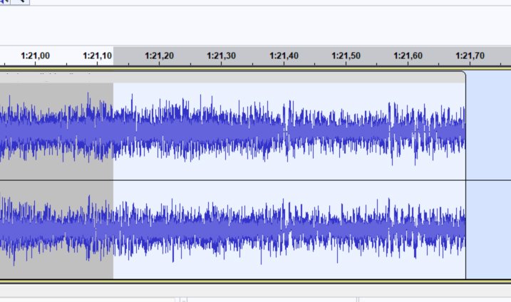 Spectre sonore avant le fondu