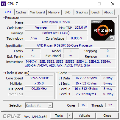 AMD Ryzen 9 5950X