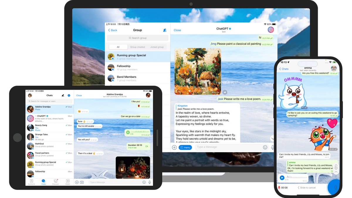 Potato Chat offre une messagerie ultra-flexible avec envois illimités de fichiers, synchronisation cloud et accès instantané à tout l’historique sur plusieurs appareils - © Potato Chat