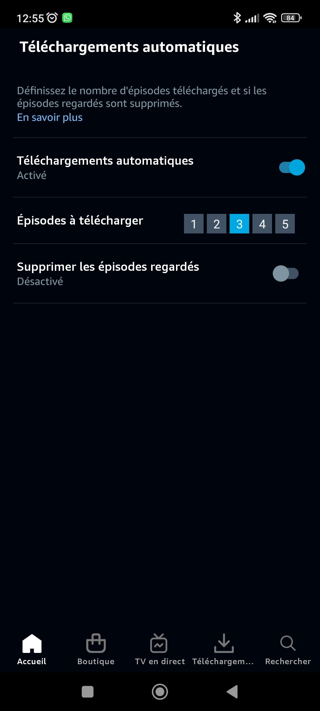 Prime Video - Plus de gestion des téléchargements