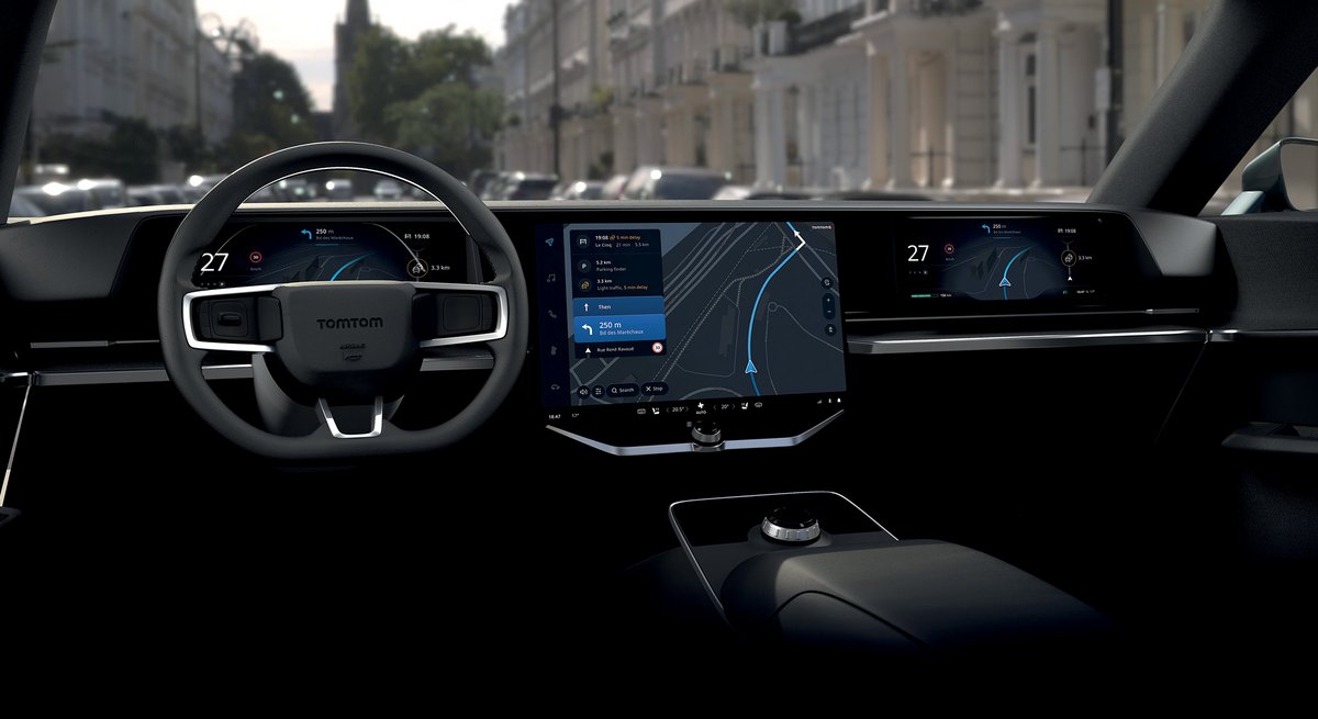 TomTom peut gérer diverses taille d'écrans et même l'intégration d'un écran côté passager © TomTom