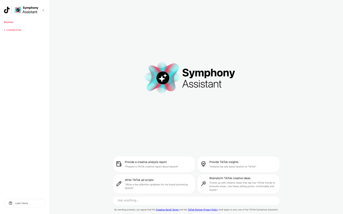 Symphony, c'est surtout un assistant textuel relativement classique et convenu. © ByteDance
