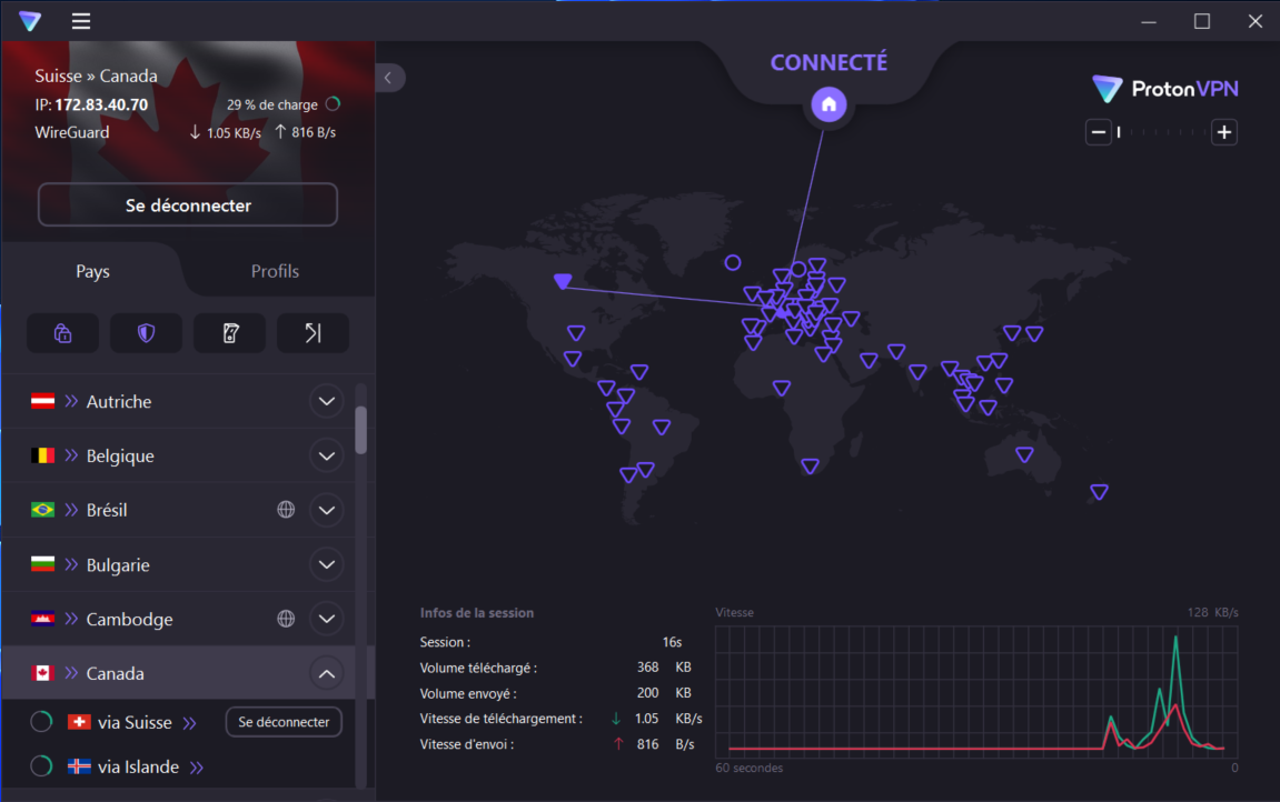 Proton VPN - Les serveurs Secure Core renforcent la sécurité du trafic © Clubic