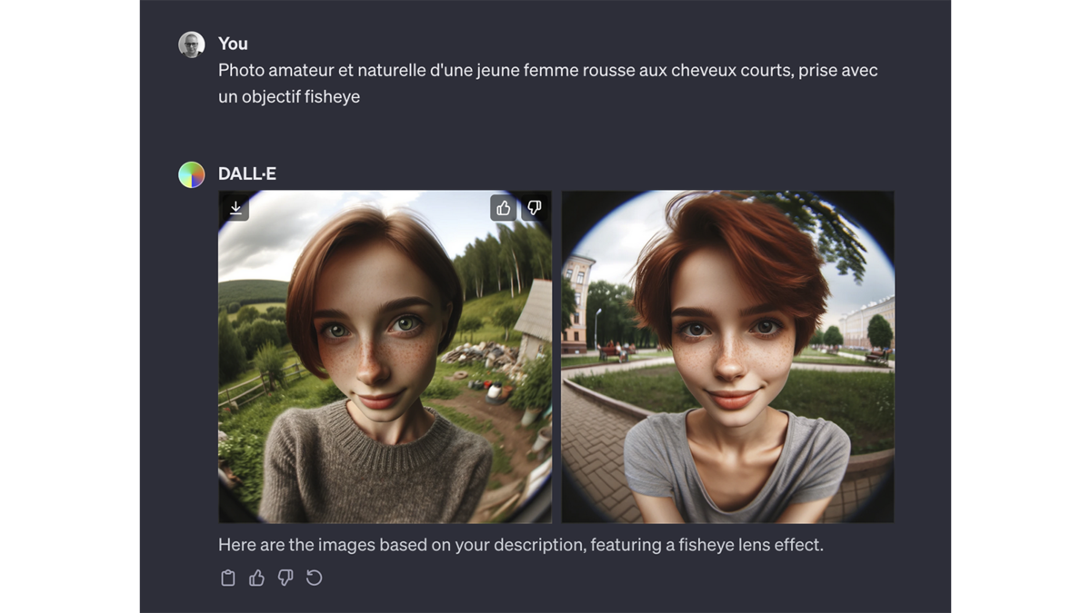 Photos fisheye générées avec DALL·E 3 © Pascale Duc pour Clubic
