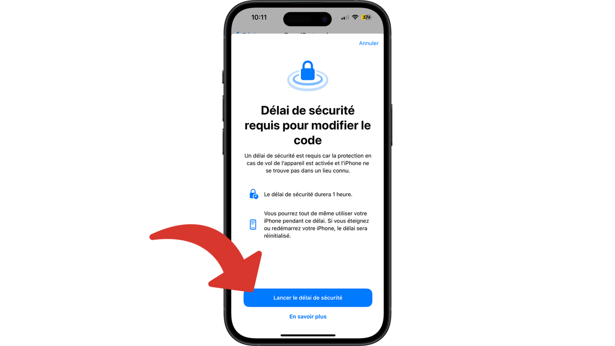 Lancer le délai de sécurité © Clubic