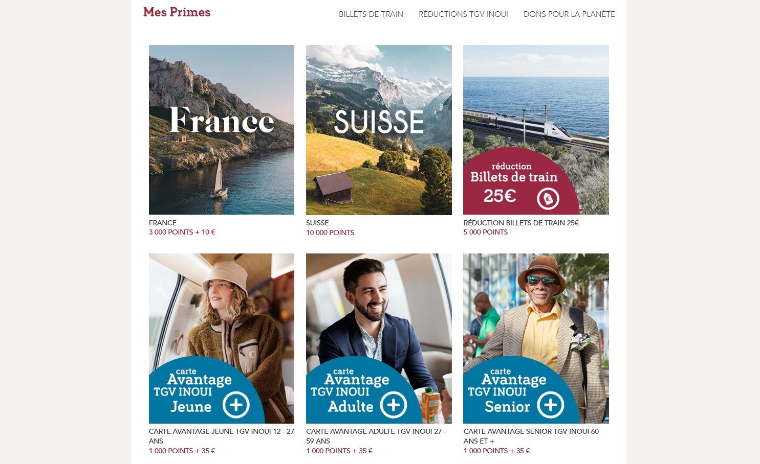 Voici un aperçu des cadeaux que l'on peut gagner avec le programme © Capture d'écran Clubic