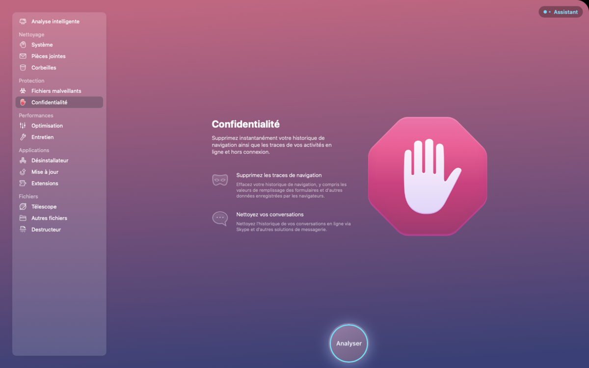 De nombreux modules de CleanMyMac sont dédiés à la sécurité