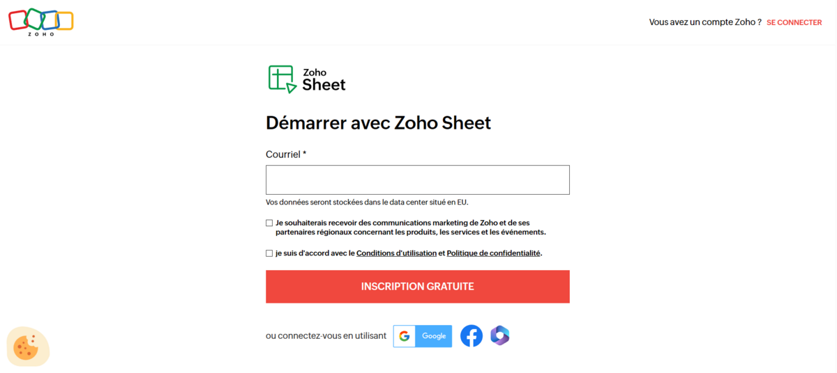 Zoho Sheet fait alors partie d'une suite logicielle dans le cloud, Zoho Office Suite, aux côtés d'autres applications de productivité telles que Zoho Writer et Zoho Show. © Léa Berthelot pour Clubic