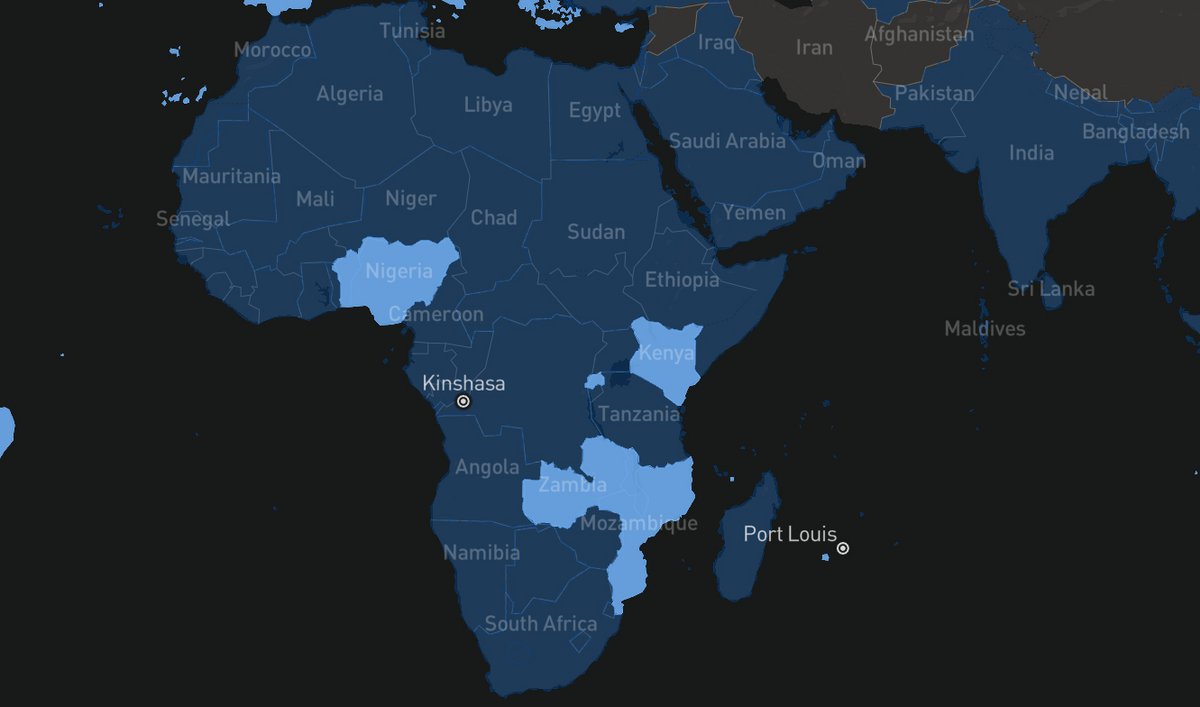 Les pays africains déjà couverts par Starlink © Starlink