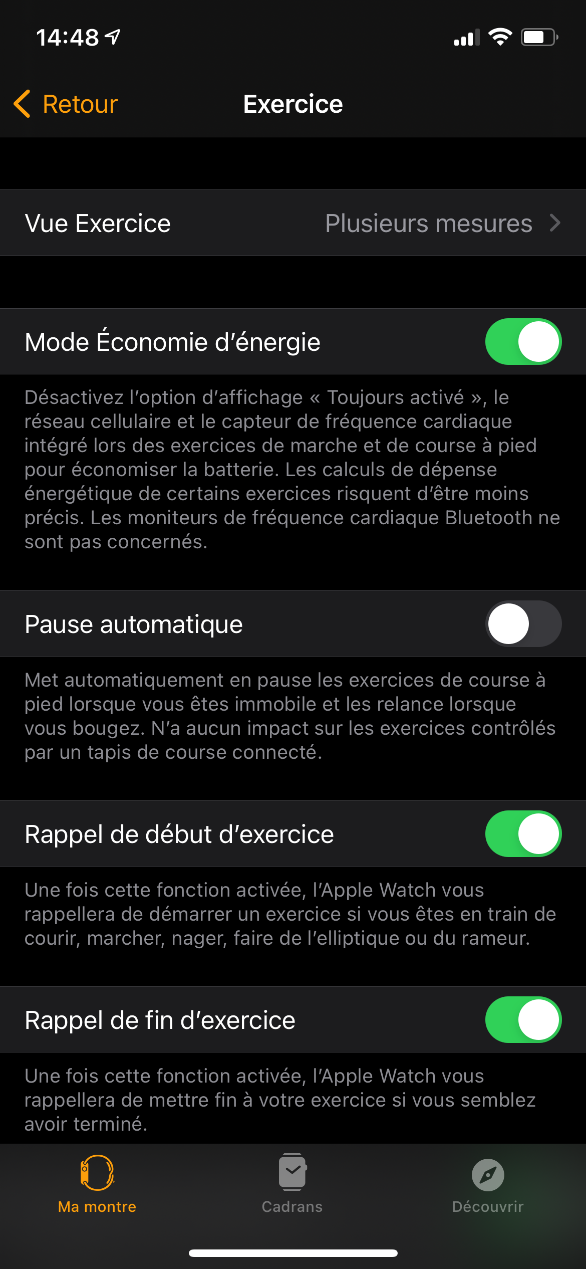 Apple Watch Economie Energie Sport