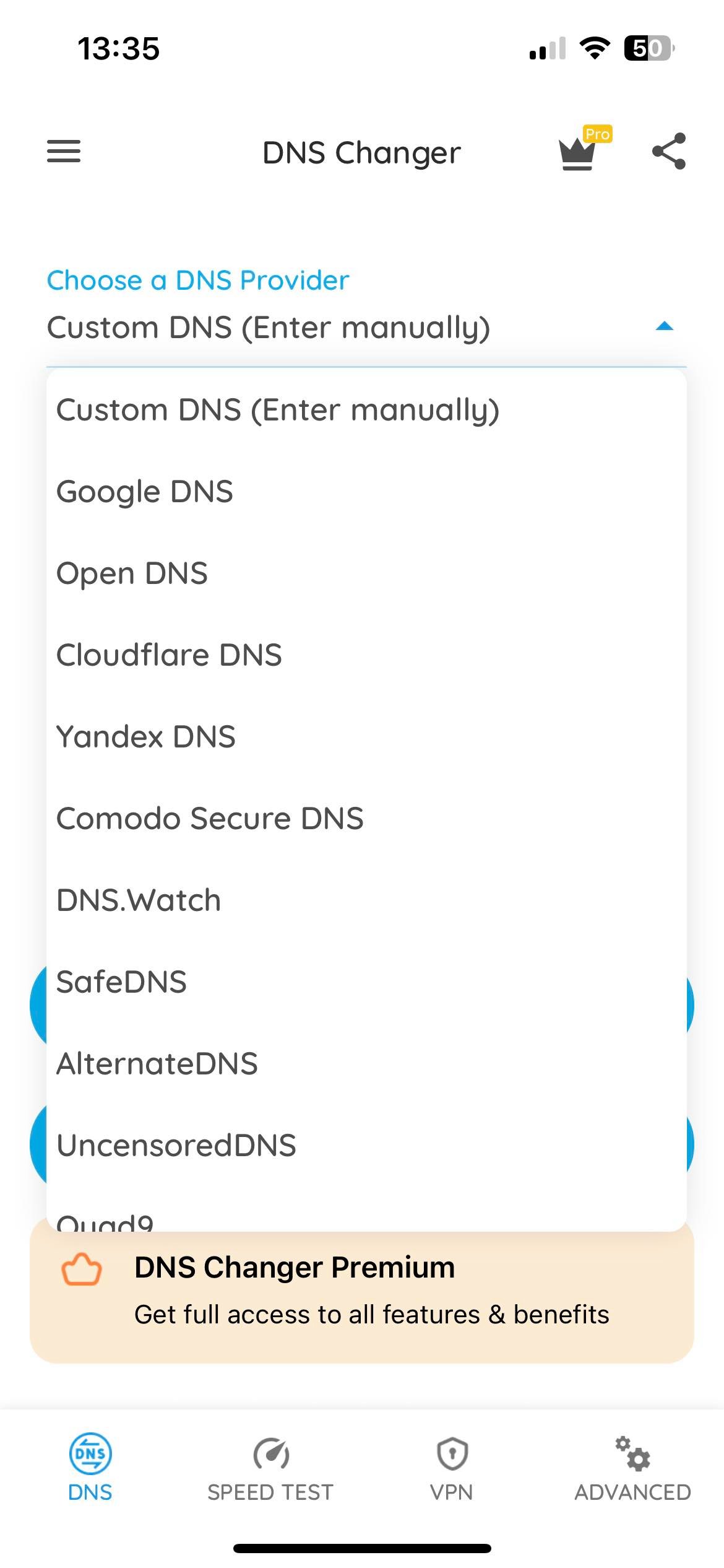 DNS Changer - liste de DNS