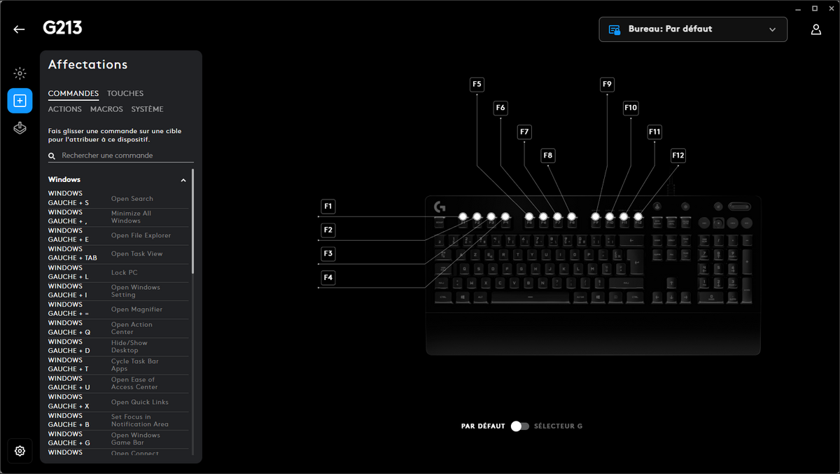 Remappez vos touches grâce à votre logiciel dédié © Benoit Baylé