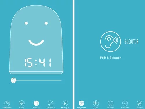 REMI - Réveil éducatif connecté pour enfant - Babyphone - Veilleuse &  Berceuse - Suivi du Sommeil - Jaune