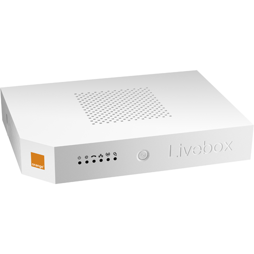 Décodeur Livebox Play (menu d'accueil blanc) : les principales