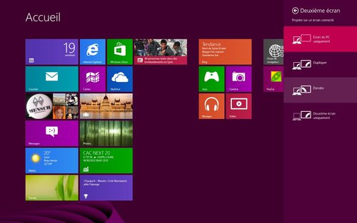 Windows 8 Gérez Laffichage En Double écran