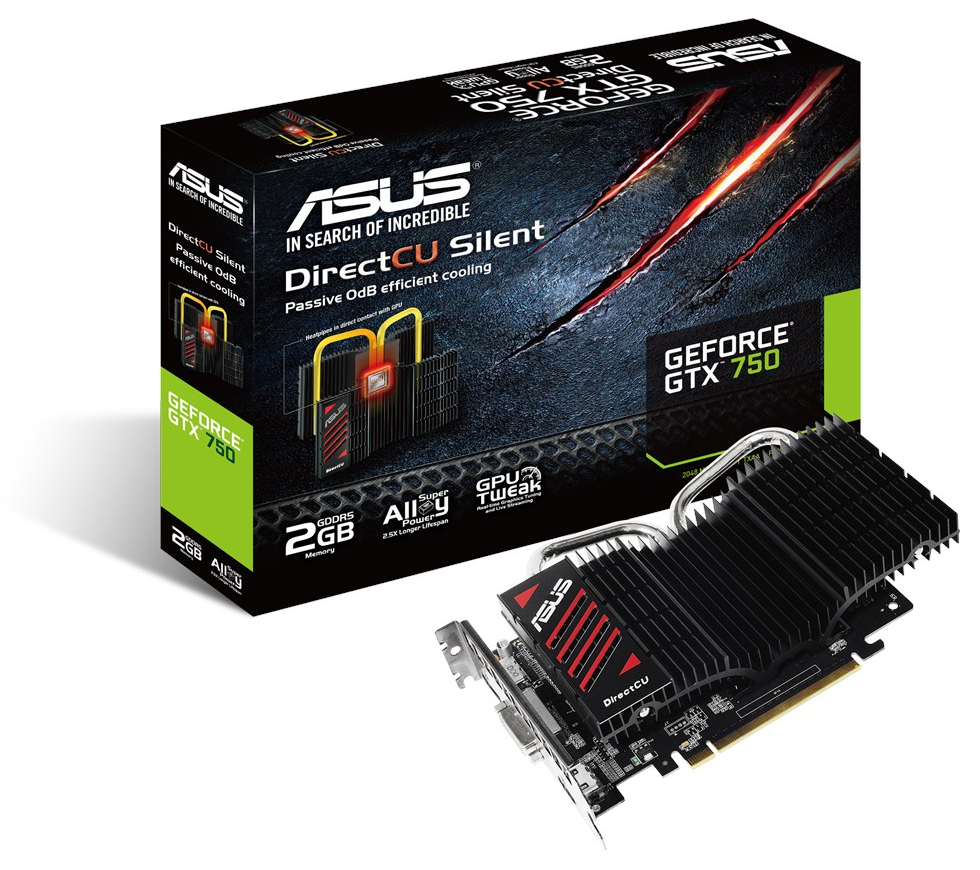 Asus lance une GTX 750 fanless pour PC multimédia silencieux
