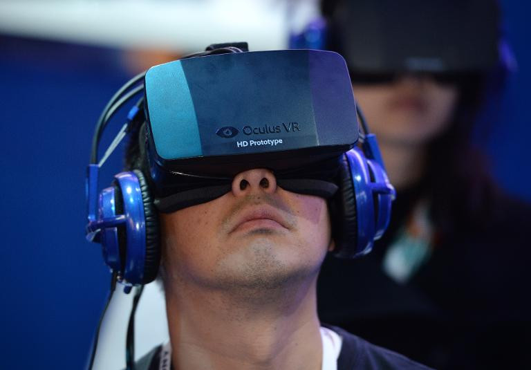 Le système de réalité virtuelle Oculus Rift HD est présenté à Las Vegas le 9 janvier 2014