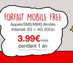 Vente privée Free Mobile : le forfait à 3,99 euros par mois pendant un an