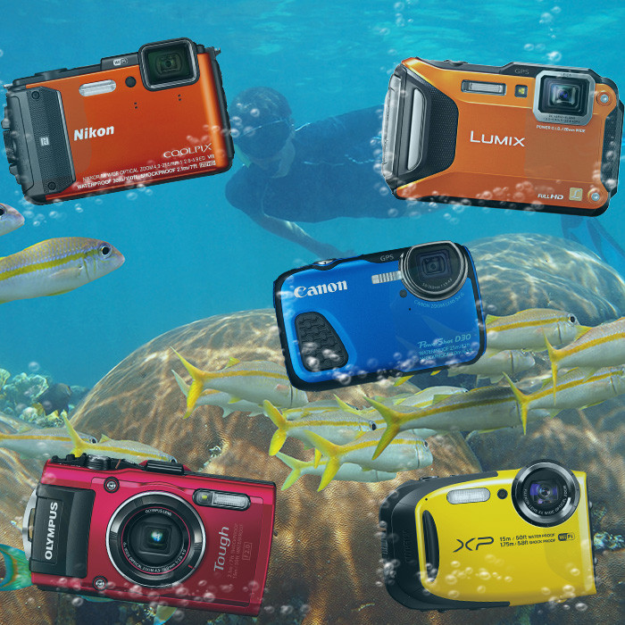Cinq appareils photo étanches à la mer