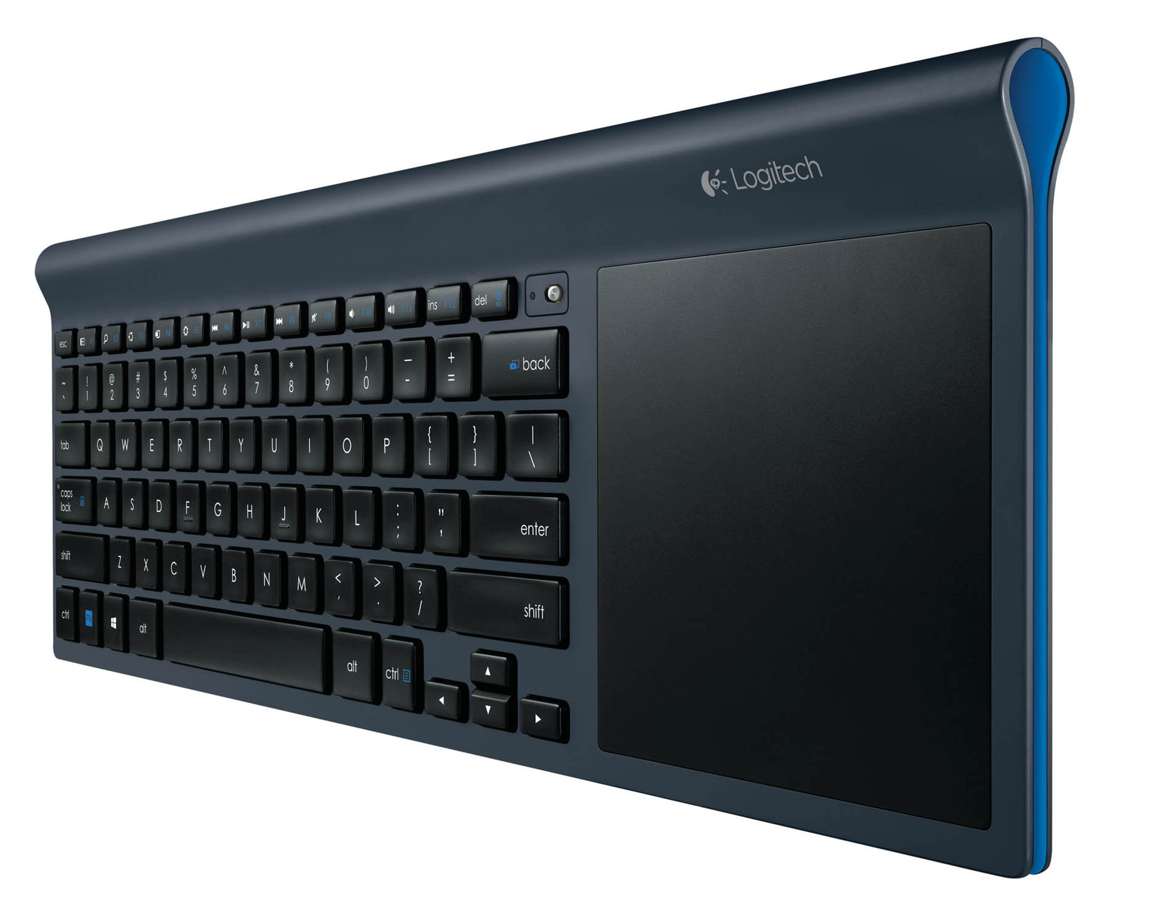 Logitech Wireless All-in-One Keyboard TK820 : le pavé tactile et le