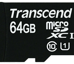 Transcend : une carte microSD de 64 Go à 45 Mo/s
