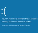 Insolite : le nouvel écran bleu de Windows 8 fait la grimace