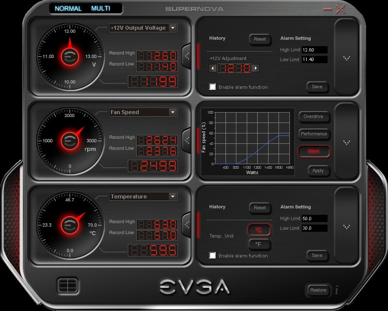 SuperNOVA : EVGA dévoile son logiciel de monitoring pour alimentation