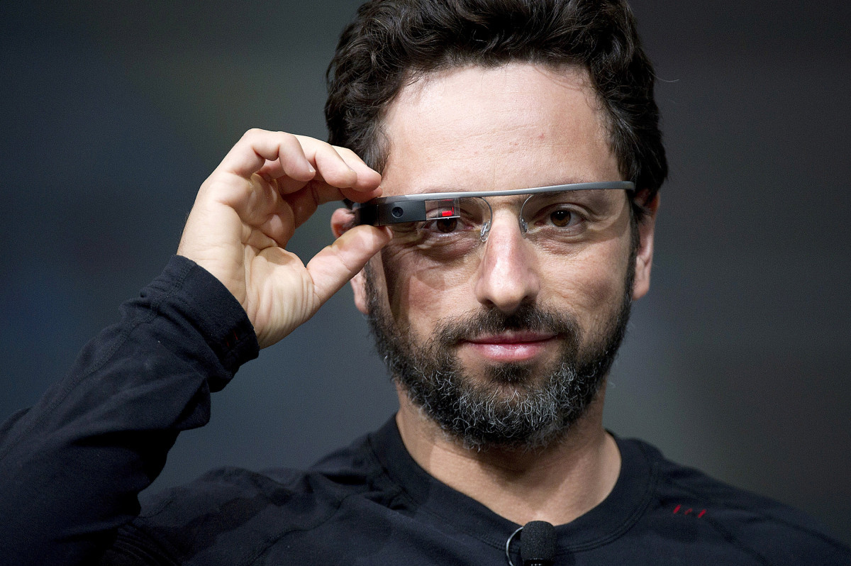   Sergei Brin and Google Glass © Google