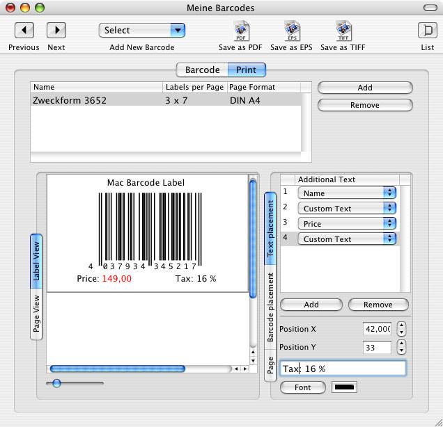 Télécharger Mac Barcode Label Pour Macos Téléchargement
