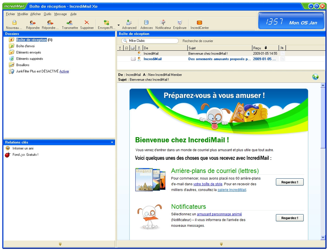 notificateur incredimail gratuit