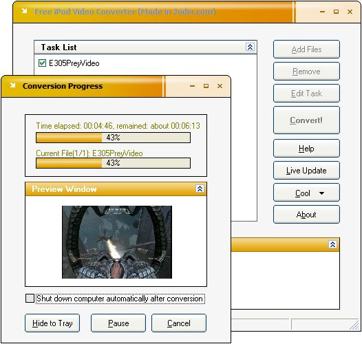 jodix free ipod video converter gratuit