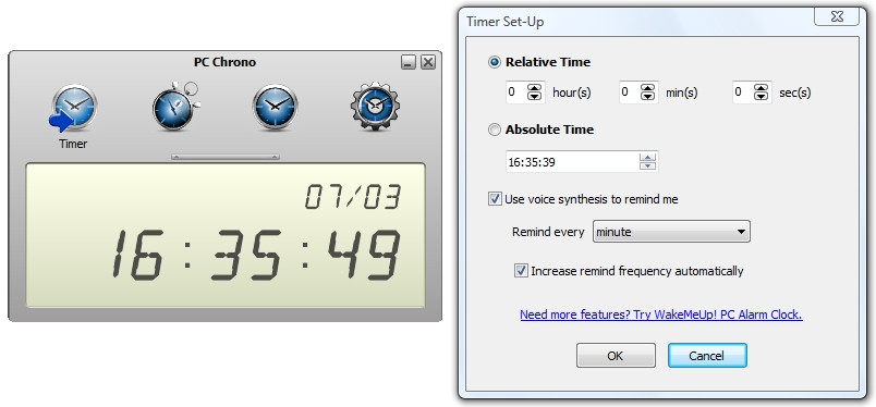 alarme reveil pc gratuit clubic