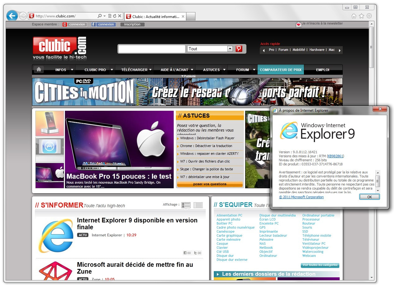 internet explorer 8 gratuit pour xp clubic