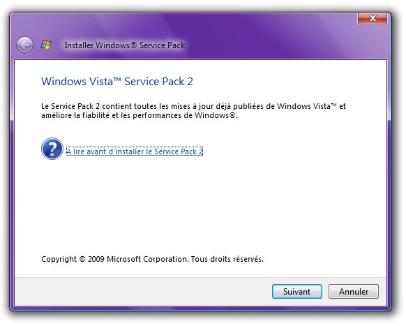 windows vista service pack 2 clubic