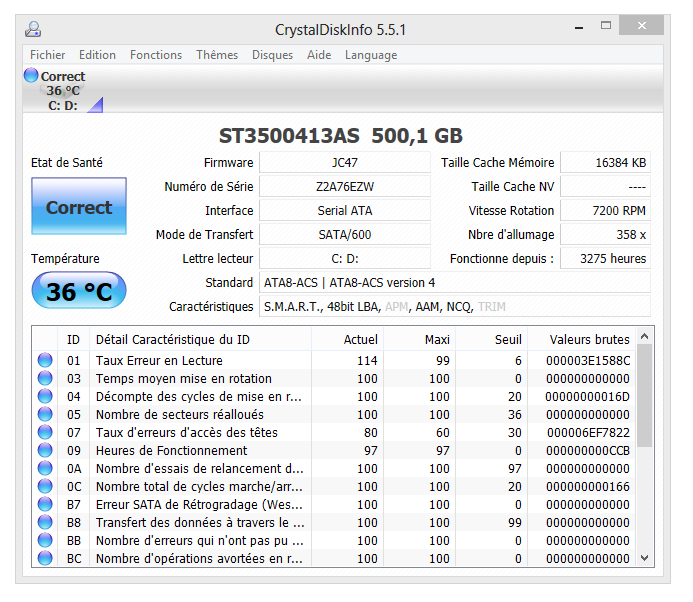 CrystalDiskInfo © Clubic.com