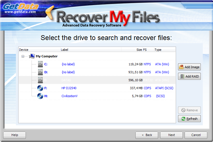 recover my files avec serial gratuit clubic