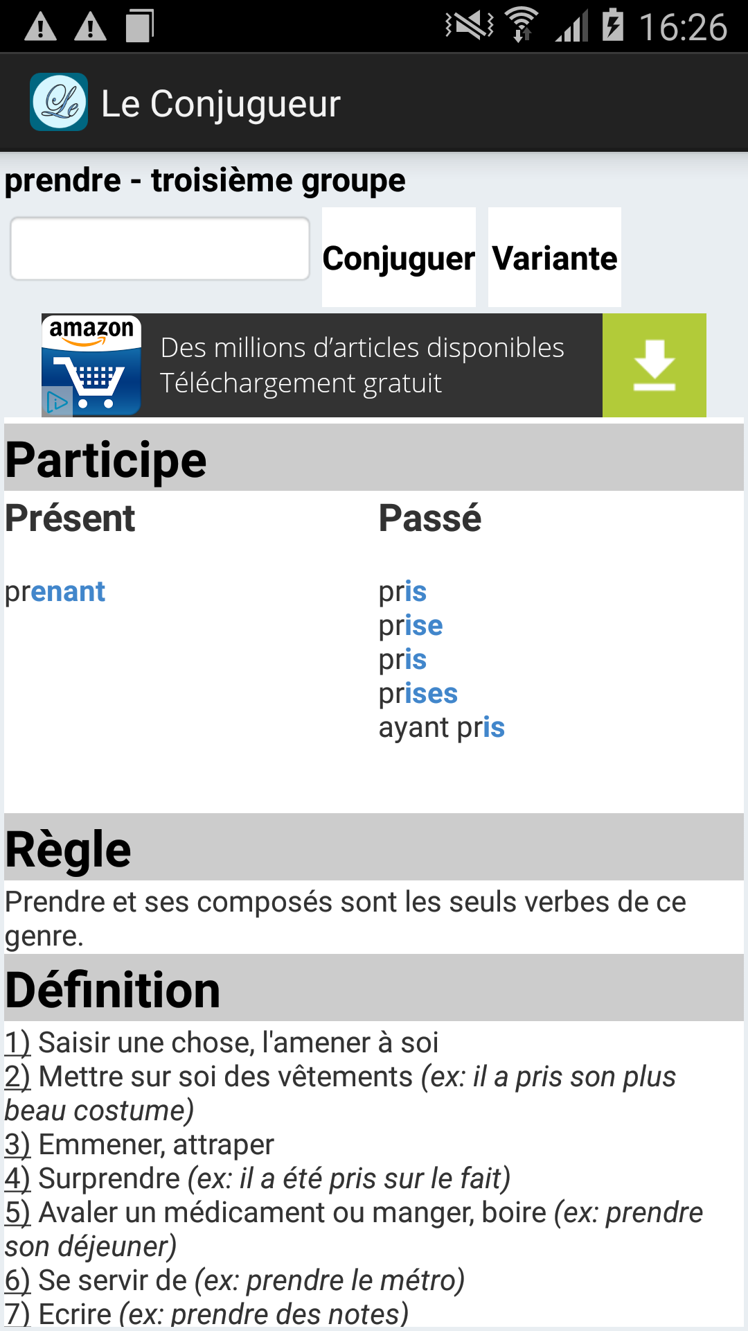 Telecharger Le Conjugueur Pour Android Telechargement Gratuit