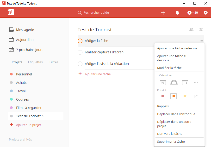 Todoist © clubic.com