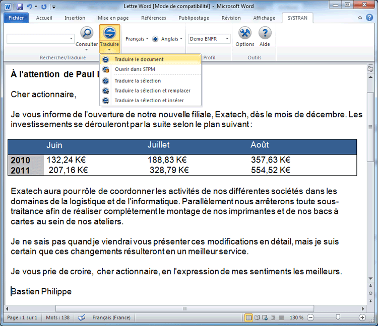 logiciel systran traduction gratuit