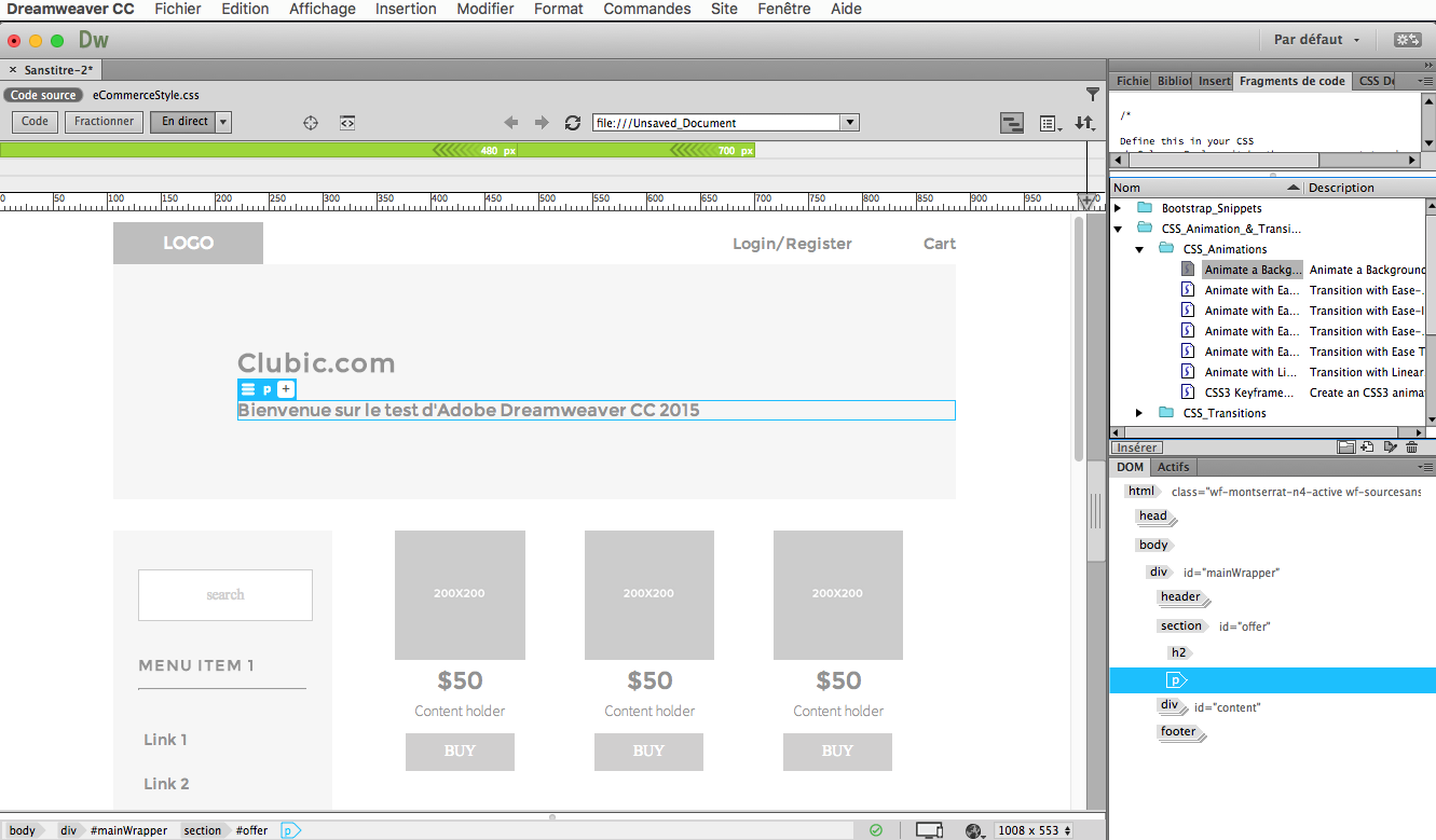 dreamweaver 8 sur clubic